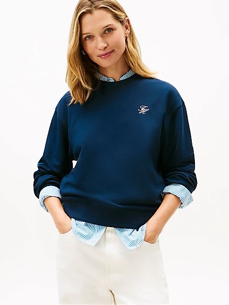 Tommy Hilfiger Sweatshirt "TH SCRIPT REG TERRY SWTSHRT", Baumwollmischung, günstig online kaufen
