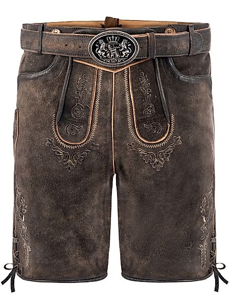 FUCHS Trachtenlederhose Lederhose kurz Daniel dunkelbraun günstig online kaufen