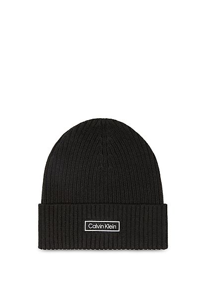 Calvin Klein Strickmütze PATCH CHUNKY RIB günstig online kaufen