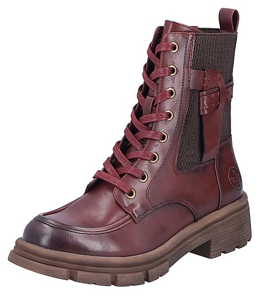 Rieker Schnürboots Schnürstiefelette, Herbstboots, Profilsohle, Blockabsatz günstig online kaufen