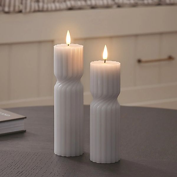 2er Set TruGlow® LED‑Stumpenkerzen mit Fernbedienung günstig online kaufen