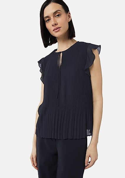 Comma Blusentop Plissierte Bluse mit Bindedetail günstig online kaufen