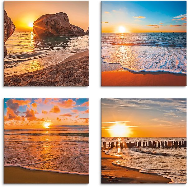 Artland Leinwandbild »Sonnenuntergänge am Strand & Meer« Sonnenaufgang & -u günstig online kaufen