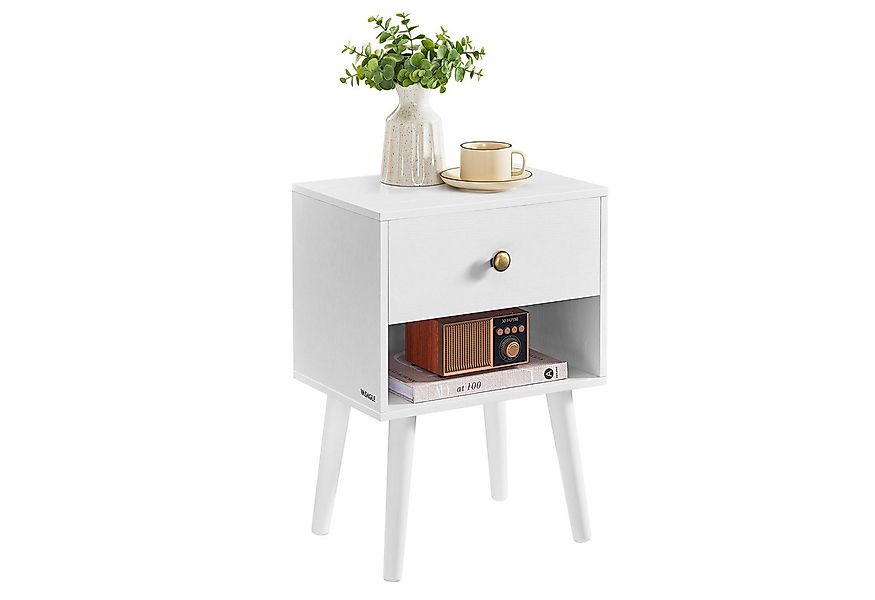 VASAGLE Nachttisch (1-St), Beistelltisch mit Schublade, offene Ablage, Holz günstig online kaufen