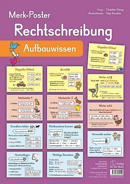 Verlag an der Ruhr Poster Merk-Poster: Rechtschreibung - Aufbauwissen günstig online kaufen