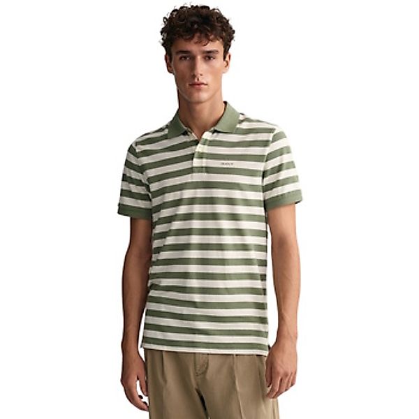 Gant  T-Shirts & Poloshirts Poloshirt Gestreiftes Pique Polo Kurzarmshirt günstig online kaufen