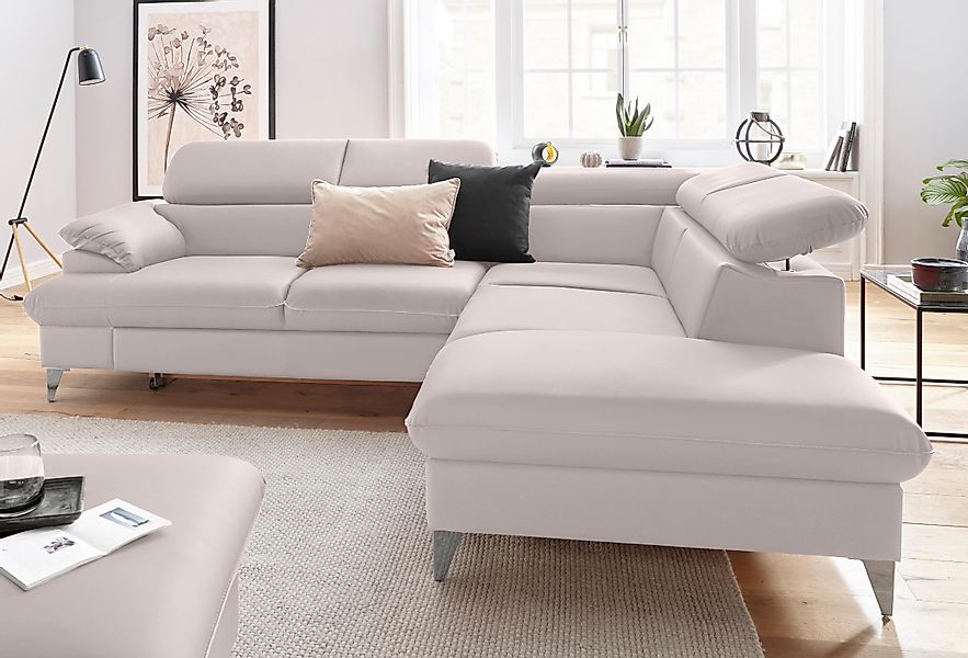 COTTA Ecksofa "Caluso L-Form" mit Kopfteilverstellung, wahlweise mit Bettfu günstig online kaufen