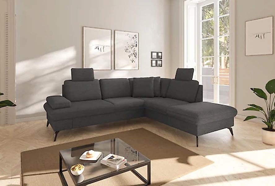 sit&more Ecksofa »Morris Jubi L-Form«, inkl. Armteilfunktion und 1 Zierkiss günstig online kaufen