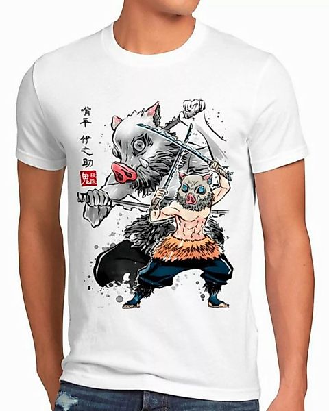 style3 T-Shirt Inosuke Sumi-E demon slayer anime japan manga cosplay günstig online kaufen