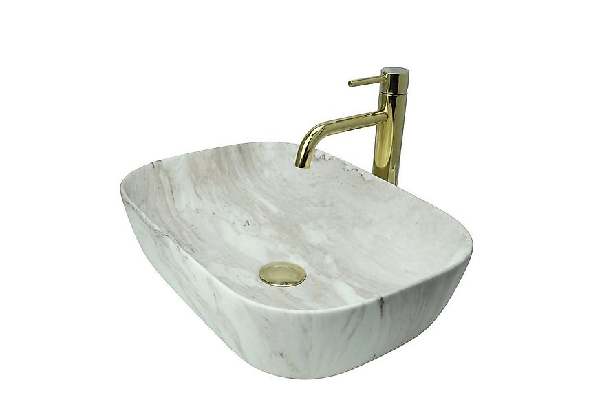 GTM Design Aufsatzwaschbecken BELINDA Modern Waschbeckenm Oval günstig online kaufen