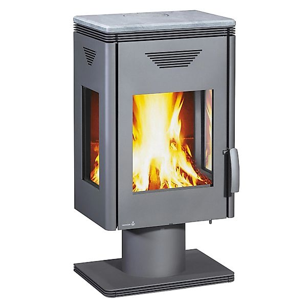 Wamsler Trion Kaminofen Stahl Grau 8 kW günstig online kaufen