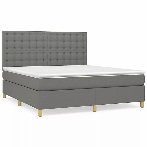 vidaXL Boxspringbett mit Matratze Dunkelgrau 180x200 cm Stoff1359079 günstig online kaufen