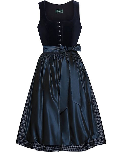 Luis Steindl Dirndl Midi Samt-Dirndl mit Jacquard-Rock günstig online kaufen
