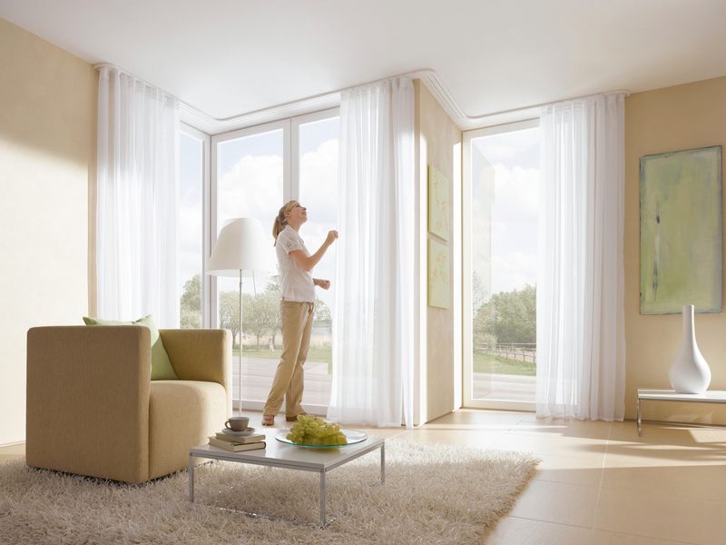 GARDINIA Vorhangschiene "Slim Line" 1 läufig-läufig mit Bohren, Deckenmonta günstig online kaufen