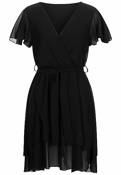 CLOUD 5IVE Shirtkleid "CLOUD 5IVE Chiffon Wrap-Dress with tie belt" 1 Stk. günstig online kaufen