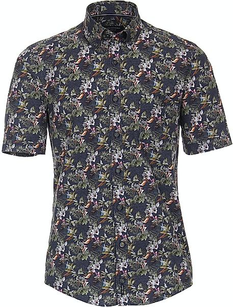 Casa Moda KA Freizeithemd Botanische Druck Dunkelblau - Größe M günstig online kaufen