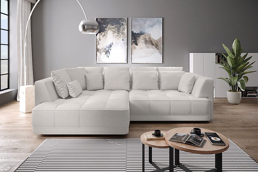 WERK2 Ecksofa "Tiga, Komfortsofa mit elekt. Auszugsfunktion, bequem, L-Form günstig online kaufen