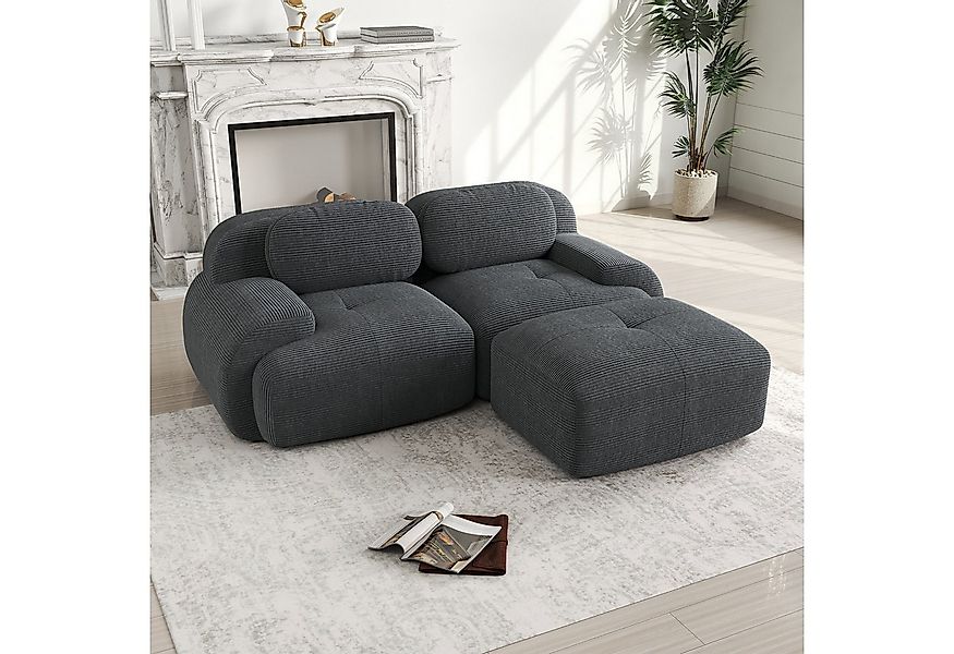 Odikalo 3-Sitzer modular kombinierbar Polstersofa Chaiselongue, 82'' Ecksof günstig online kaufen