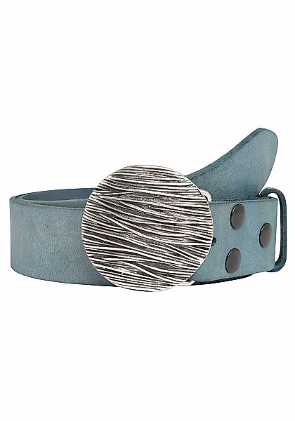 Rettungsring Gürtel Ledergürtel mit austauschbarer Schließe "Seegras Rund" günstig online kaufen