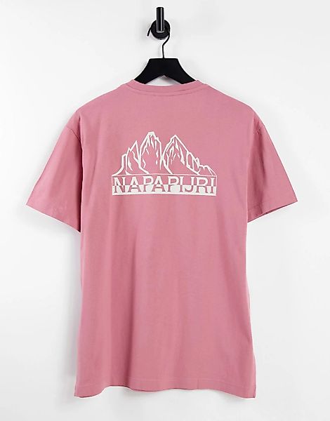 Napapijri – Saretine – T-Shirt in Rosa mit Rückenprint günstig online kaufen