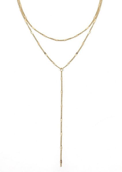 Hey Happiness Y-Kette Zweireihiges Collier, Elegante Layer Kette Damen Edel günstig online kaufen