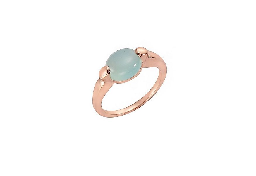 Jamelli Fingerring Silber 925 rosé-vergoldet mit echtem Paraiba Chalcedon 1 günstig online kaufen