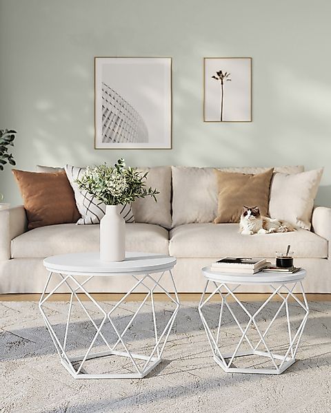 VASAGLE Couchtisch (2er Set), Beistelltisch, abnehmbare günstig online kaufen