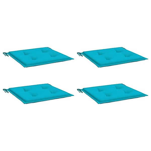 vidaXL Gartenstuhl-Kissen 4 Stk Türkis 40x40x4 cm Stoff 361030 günstig online kaufen