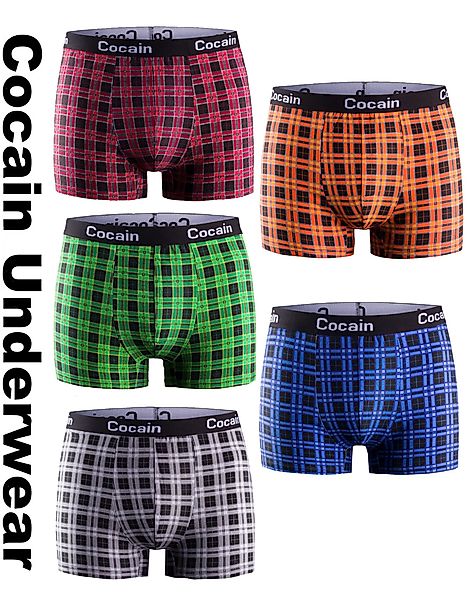 Cocain underwear Boxershorts 5 Boxershorts karierte günstig online kaufen