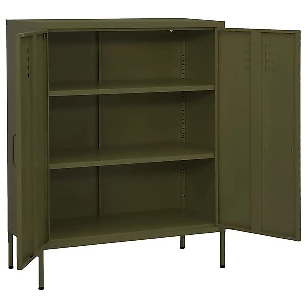 Lagerschrank Olivgrün 80x35x101,5 Cm Stahl günstig online kaufen
