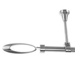 BASIT Gardinenstange Edelstahloptik 20mm mit Deckenträgern günstig online kaufen