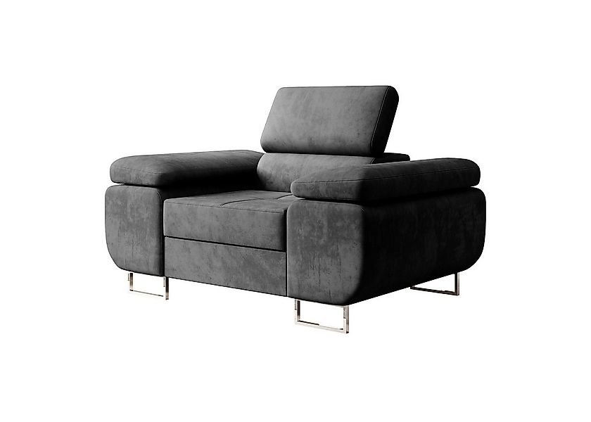 M-Punkt24 Big-Sofa Miami, mit verstellbaren Kopfstützen, Anthrazit, Grau, m günstig online kaufen