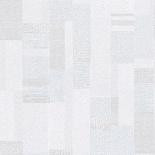 Bricoflor Patchwork Tapete Weiß Vintage Vliestapete mit Vinyl Struktur Effe günstig online kaufen