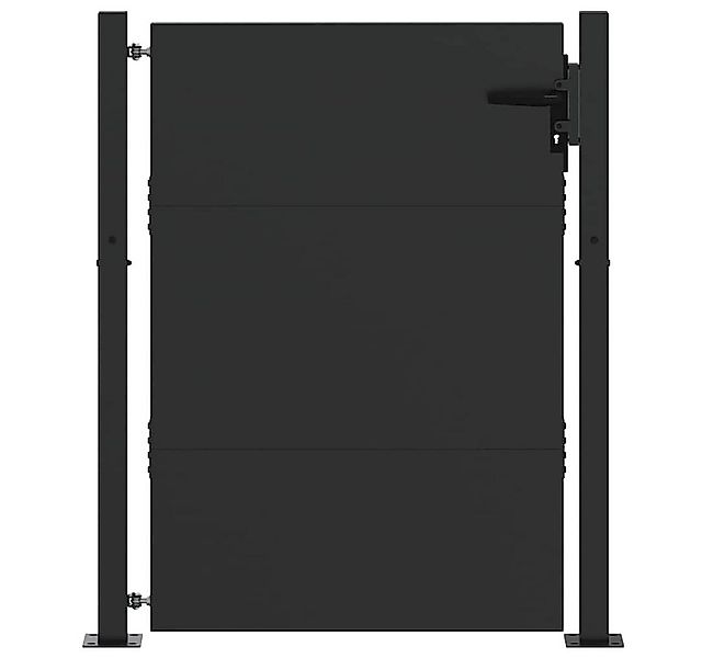 vidaXL Gartentor Gartentor Schwarz 100 x 150 cm Pulverbeschichteter Stahl günstig online kaufen