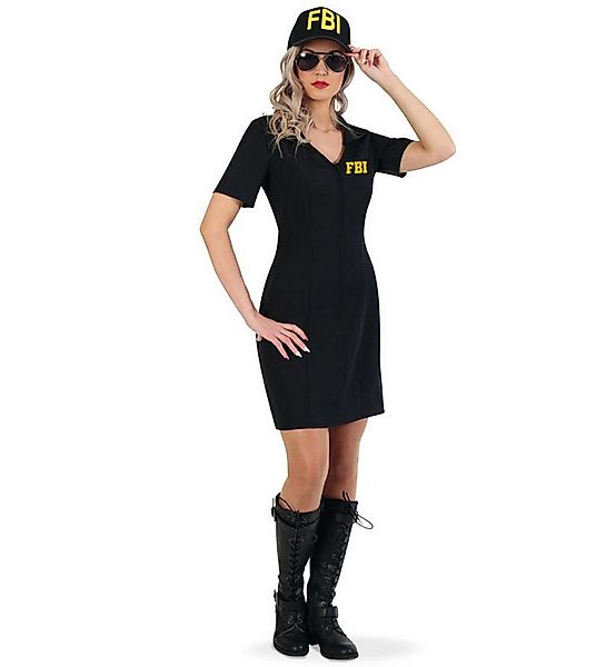 Fries Polizei-Kostüm Miss FBI Kleid Schwarz Karneval Fasching Party Hallowe günstig online kaufen