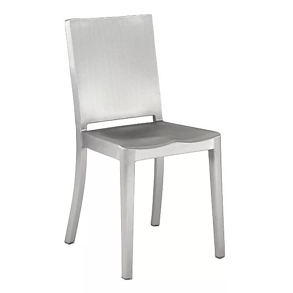 EMECO - Hudson Stuhl - aluminium/handgebürstet/BxHxT 39x85x40cm/Kunststoffg günstig online kaufen