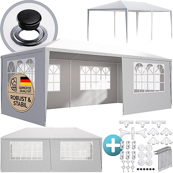 Casaria Partyzelt Rimini, weiß 3x6m UV-Schutz günstig online kaufen