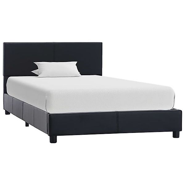 furnicato Bettgestell Schwarz Kunstleder 100x200 cm (1-tlg) günstig online kaufen