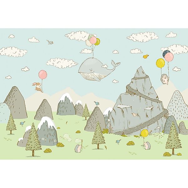 Komar Vliesfototapete Mountain Traveler 400 cm x 280 cm günstig online kaufen