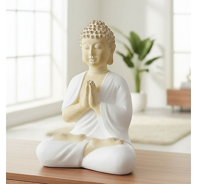 MF Buddhafigur Buddha Skulptur Samudra Weiss Beige 50cm (1 St) günstig online kaufen