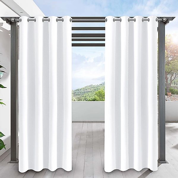 Qelus Outdoorvorhang Wasserdicht Blickdicht Vorhang Sonnenschutz günstig online kaufen