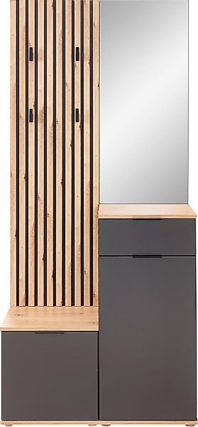 HBZ Kompaktgarderobe »Simple mit Spiegel, Flurgarderobe BxHxT 88x195x35 cm« günstig online kaufen