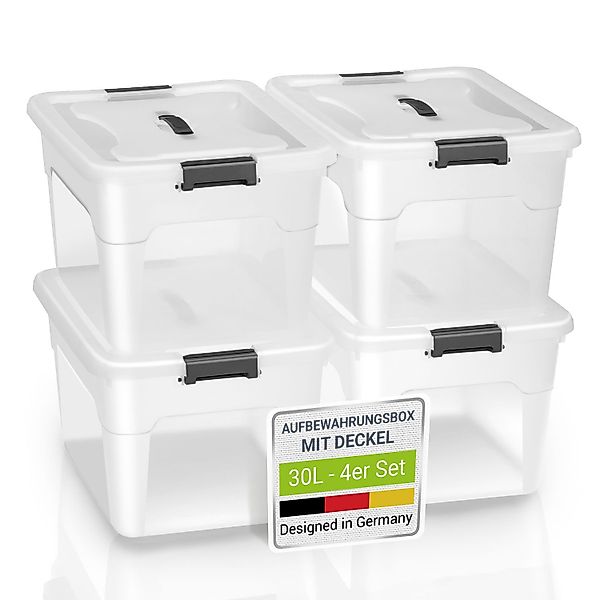 Juskys Aufbewahrungsbox (4 St), stabil, verschließbar günstig online kaufen