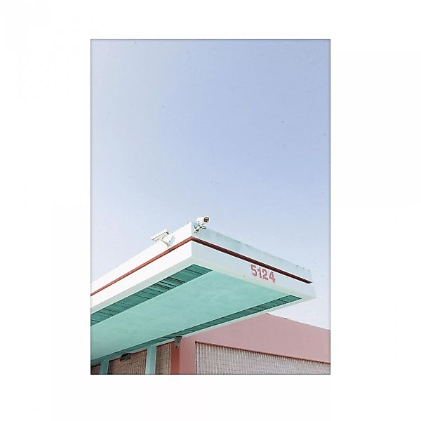 Paper Collective - Los Angeles is Pink 01 Kunstdruck 30x40cm - blau, weiß, günstig online kaufen