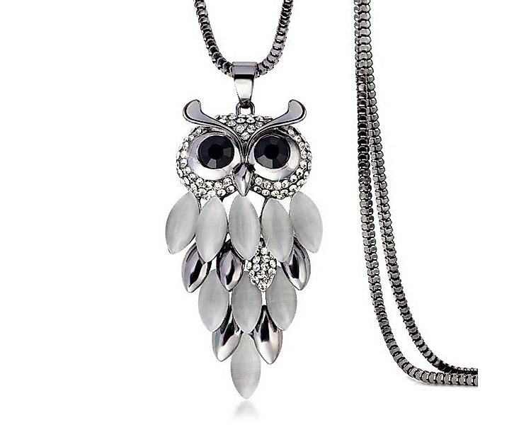 KARMA Lange Kette Lange Halskette Damen Damenkette Eule (Tiere Anhänger, Pu günstig online kaufen