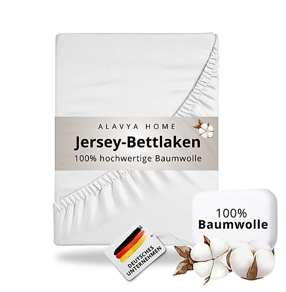 Alavya Home® Spannbettlaken Premium Jersey-Bettlaken mit günstig online kaufen
