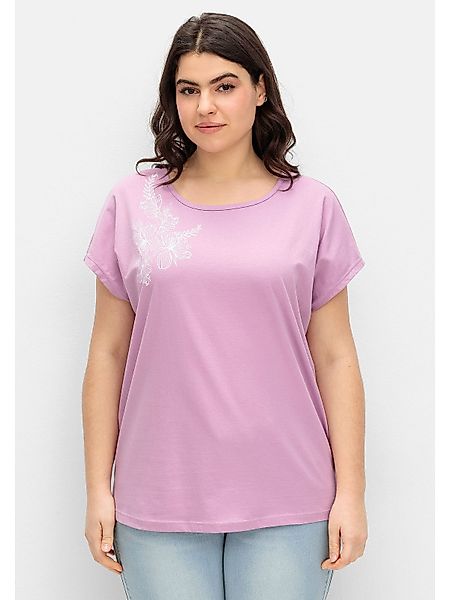 Sheego Rundhalsshirt Große Größen mit Blumenprint günstig online kaufen