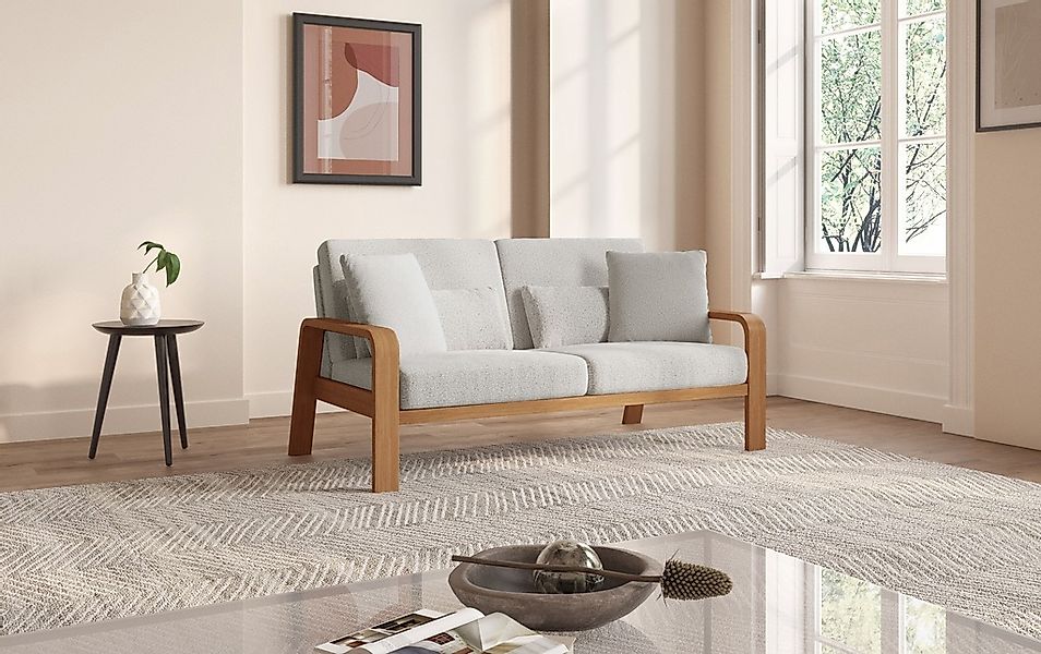 sit&more 2,5-Sitzer »Kolding« Armlehnen aus eichefarbigem Buchenholz, versc günstig online kaufen