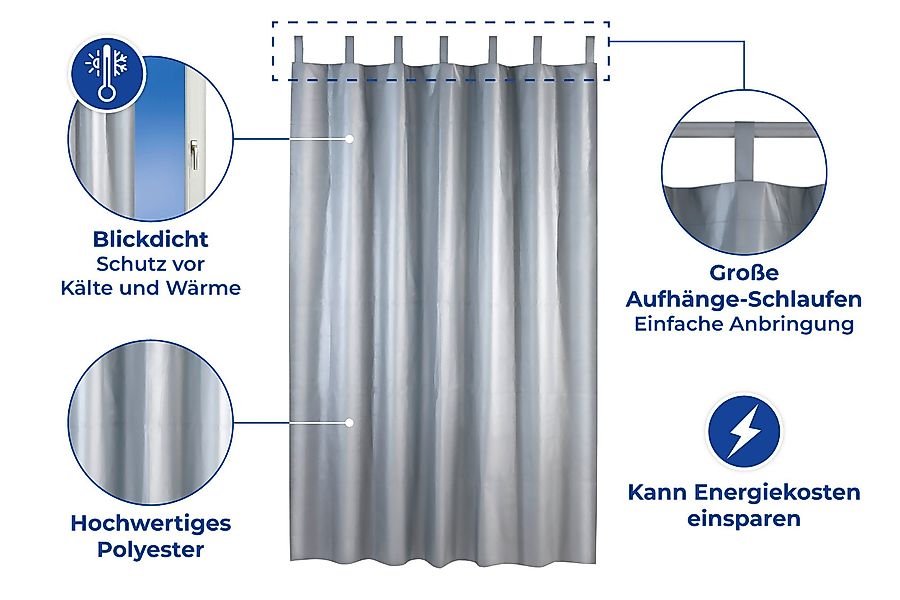 Maximex Vorhang "Thermo" Schlaufen 1 Stk. tlg. blickdicht günstig online kaufen