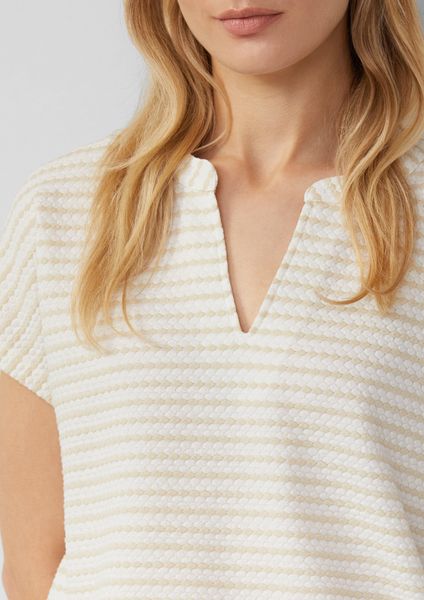 s.Oliver Shirttop Strukturiertes T-Shirt im O-Shape günstig online kaufen